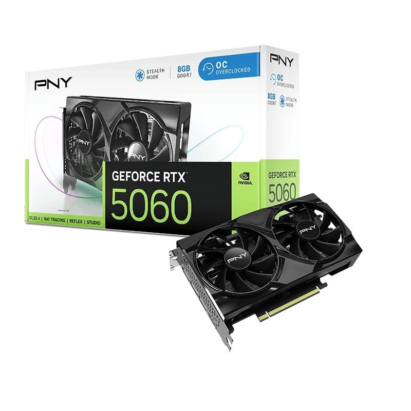 PNY RTX5060 OC Siyah Ekran Kartı (VCG50608DFXPB1-O)
