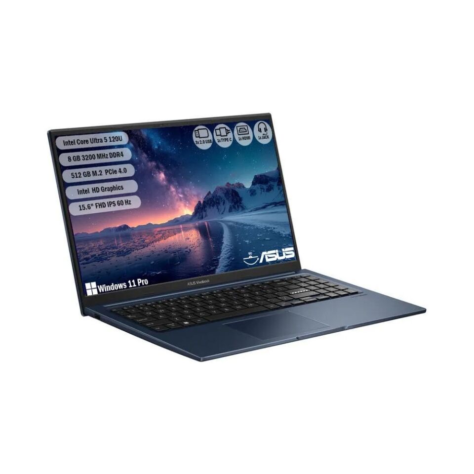 Asus Vivobook 15 X1504VA-BQ3970W Intel Core 5 120U 8gb 512GB SSD 15.6'' Fhd Windows 11 Home