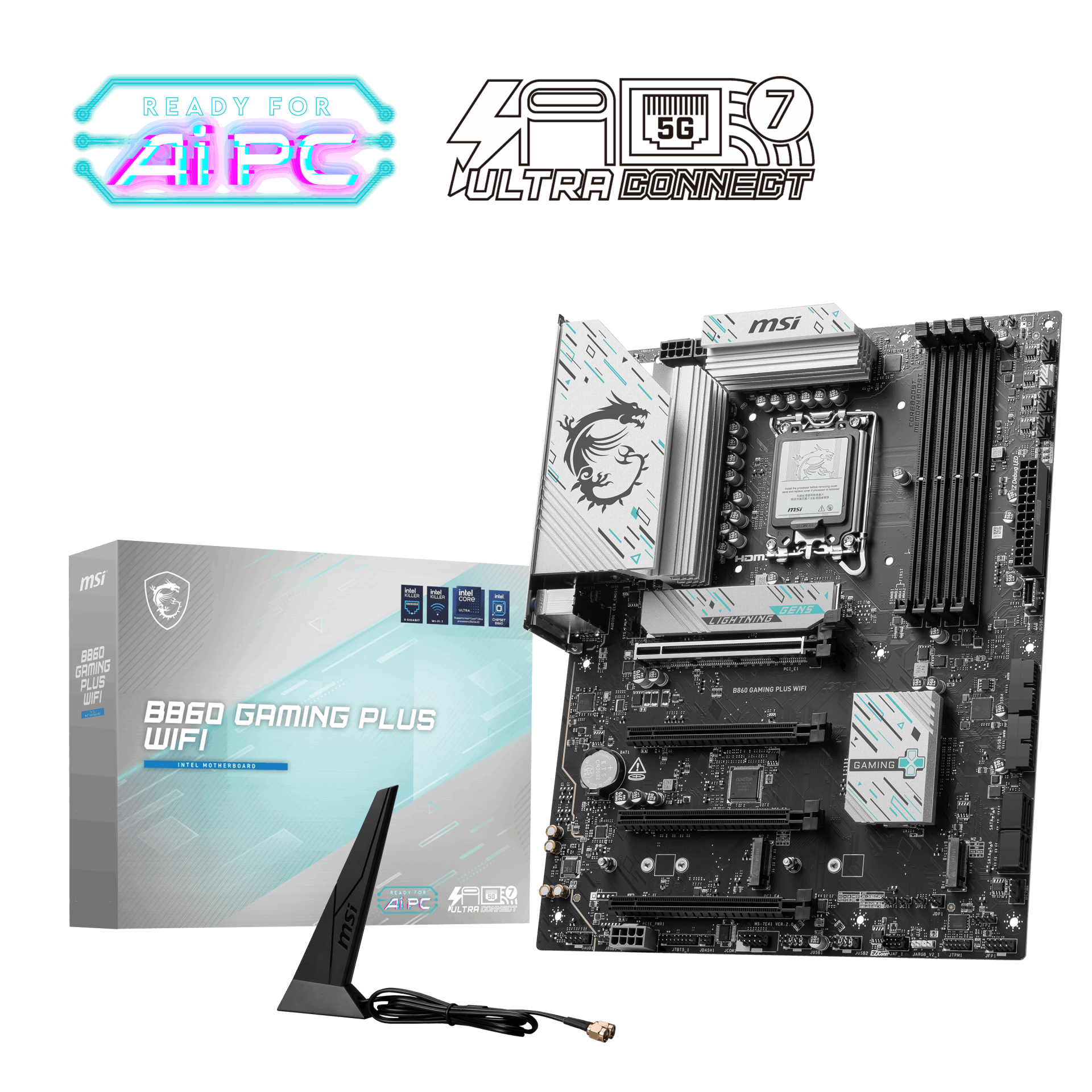 MSI MB B860 GAMING PLUS WIFI SOKET 1851 DDR5 8600MHZ(OC) 3xM.2 1x TB4 HDMI DISPLAY 5G LAN WIFI 7 ATX