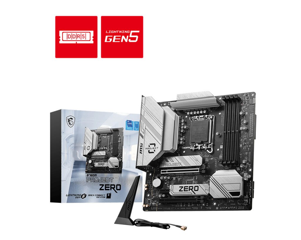 MSI B760M PROJECT ZERO DDR5 7800MHZ MATX 1700p