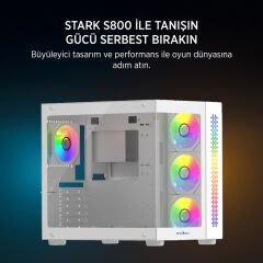 JAMES DONKEY STARK S800 4X ARGB BEYAZ GAMING KASA