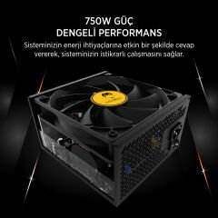 JAMES DONKEY JDP750 APFC 12CM 80+ BRONZE 750W PSU