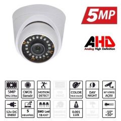 ezcool ez-5025hd 5mp ahd dome kamera 3.6mm