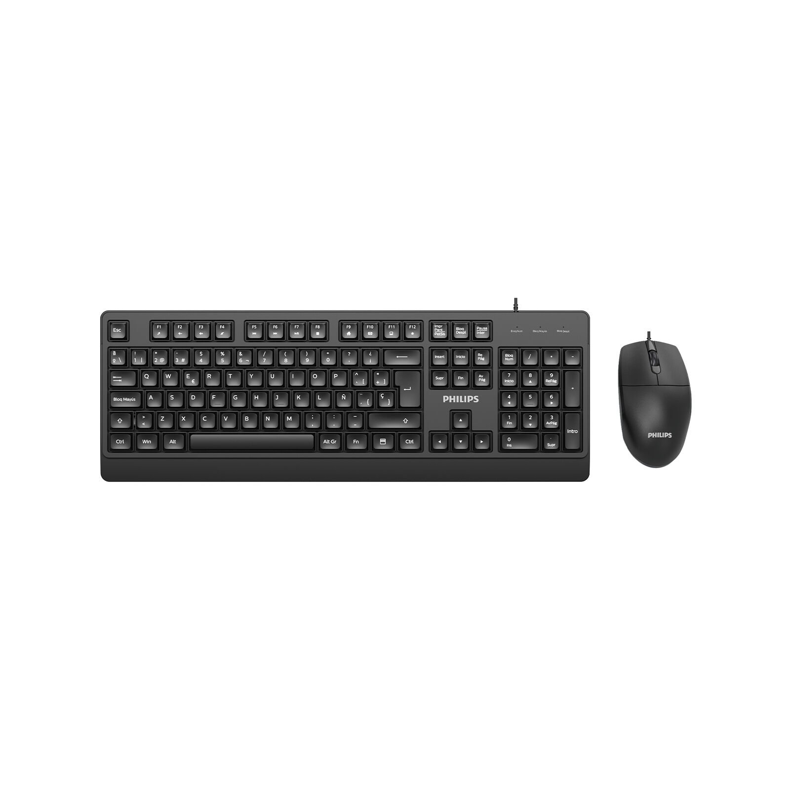 PHILIPS KABLOLU KLAVYE&MOUSE SET SPT6247B SİYAH