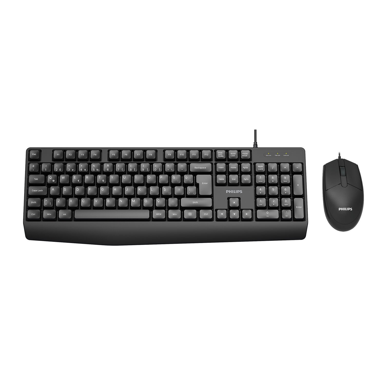 PHILIPS KABLOLU  KLAVYE&MOUSE SET SPT6237B SİYAH