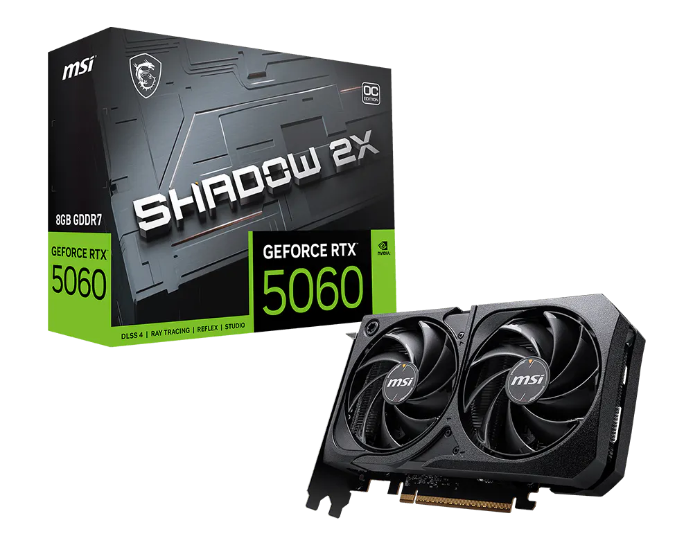 MSI GEFORCE RTX 5060 8G SHADOW 2X OC MAX