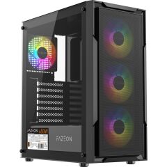 Fazeon F11 650W 80+ Bronze Mesh Rgb 4X120MM Fanlı Atx Siyah Gamıng Kasa