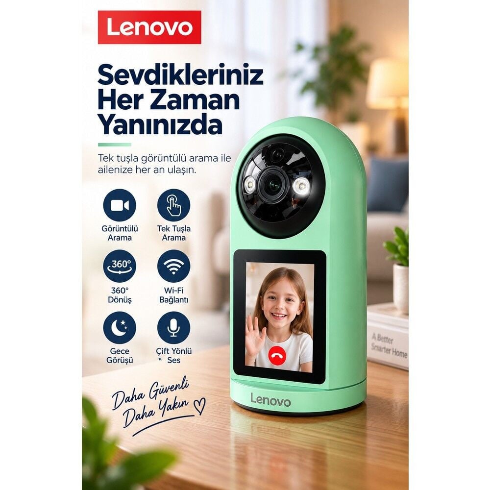 lenovo c17c 3mp wifi ev kamerası bebek kamerası
