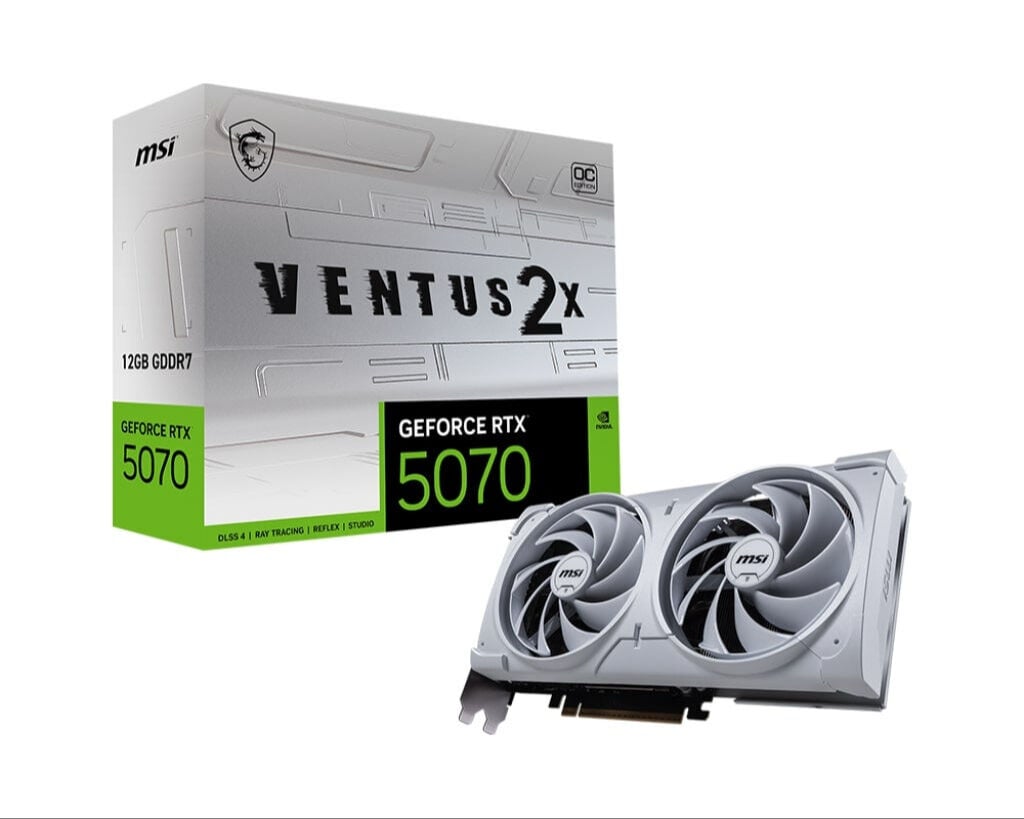 MSI RTX 5070 12G Ventus 2X OC White 12GB GDDR7 ekran kartı